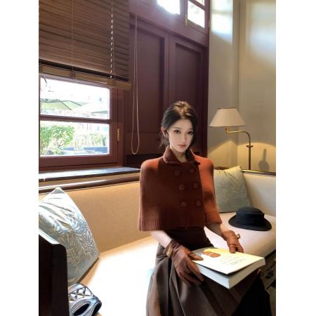 FA53804# 秋冬新款气质斗篷针织衫披肩女法式名媛宽松显瘦时尚休闲毛衣上衣 服裝批發女裝批發服飾貨源