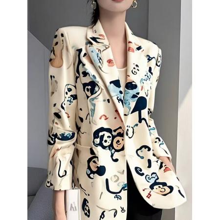 FA53849# 画花花西装外套韩版高级感小西服春小个子气质休闲宽松外套 服裝批發女裝批發服飾貨源