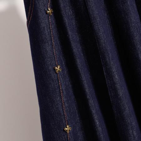 FA53863# 春新款大码松紧腰宽松牛仔半身裙胖MM显瘦时尚中长款裙 服裝批發女裝批發服飾貨源