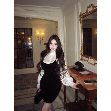 FA53927# 秋冬韩系纯欲风打底衫搭连衣裙御姐套装名媛气质穿搭女 服裝批發女裝批發服飾貨源