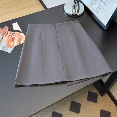 FA53932# 学院风西装半身裙女春夏新款A字高腰不规则百褶短裙潮 服裝批發女裝批發服飾貨源