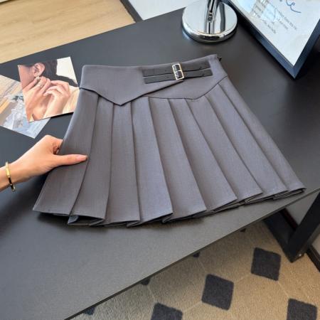 FA53933# 黑色百褶裙高腰半身裙女春夏短裙新款A字裙显瘦西装半裙 服裝批發女裝批發服飾貨源