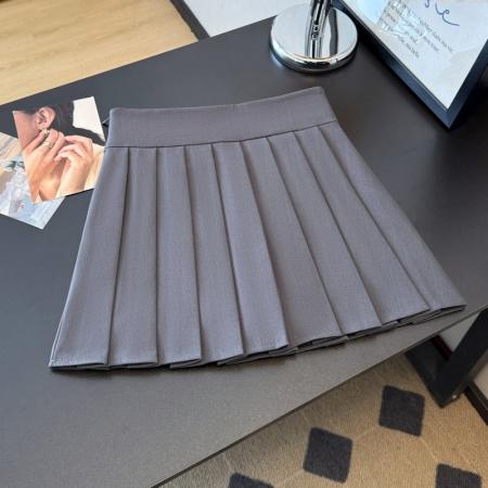 FA53933# 黑色百褶裙高腰半身裙女春夏短裙新款A字裙显瘦西装半裙 服裝批發女裝批發服飾貨源