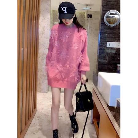 FA53972# 早春季毛衣女新款减龄洋气炸街爆款设计感百搭宽松慵懒上衣 服裝批發女裝批發服飾貨源