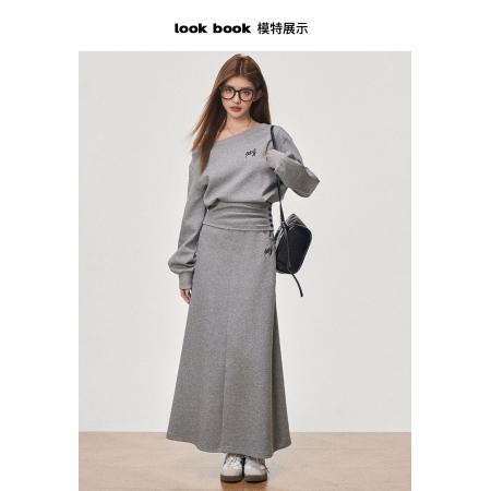 FA53976# 韩系运动休闲短款收腰上衣收腰斜肩 服裝批發女裝批發服飾貨源