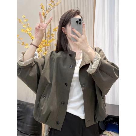 FA54048# 短款外套女春秋新款爆款韩版巨好看宽松休闲工装减龄夹克上衣 服裝批發女裝批發服飾貨源