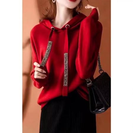 FA54122# 带帽毛衣女秋冬季新款爆款时尚洋气内搭上衣针织打底衫 服裝批發女裝批發服飾貨源