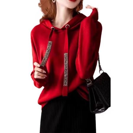 FA54122# 带帽毛衣女秋冬季新款爆款时尚洋气内搭上衣针织打底衫 服裝批發女裝批發服飾貨源