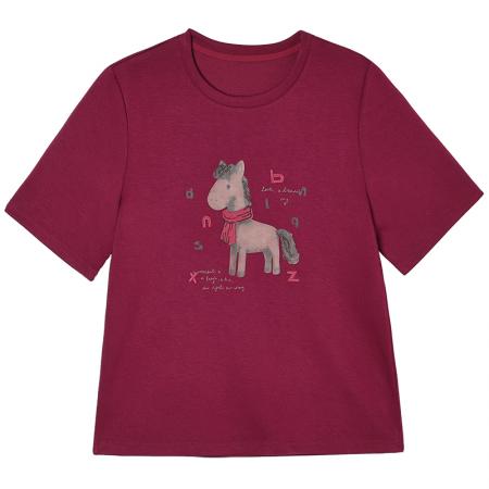 FA54147# 休闲卡通印花钉珠短袖T恤女早春新款大码上衣欧货女装 服裝批發女裝批發服飾貨源