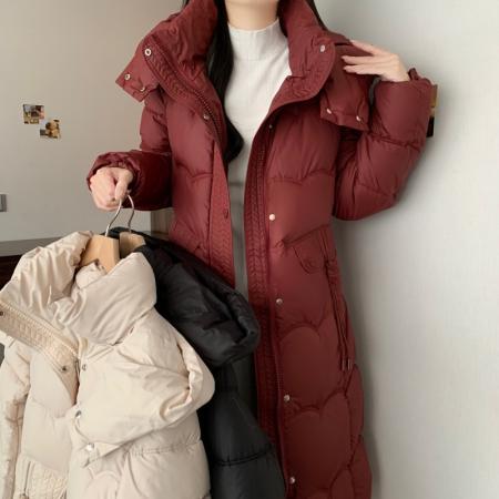 FA54158# 大码女冬季新款加厚保暖羽绒棉服过膝长款连帽宽松棉衣外套 服裝批發女裝批發服飾貨源