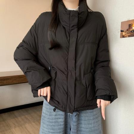 FA54159# 大码女冬季新款加厚保暖抽绳棉服宽松气质棉衣棉袄外套 服裝批發女裝批發服飾貨源