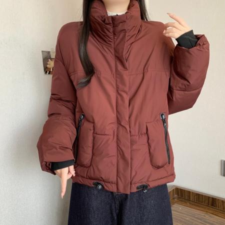 FA54159# 大码女冬季新款加厚保暖抽绳棉服宽松气质棉衣棉袄外套 服裝批發女裝批發服飾貨源