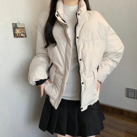 FA54159# 大码女冬季新款加厚保暖抽绳棉服宽松气质棉衣棉袄外套 服裝批發女裝批發服飾貨源