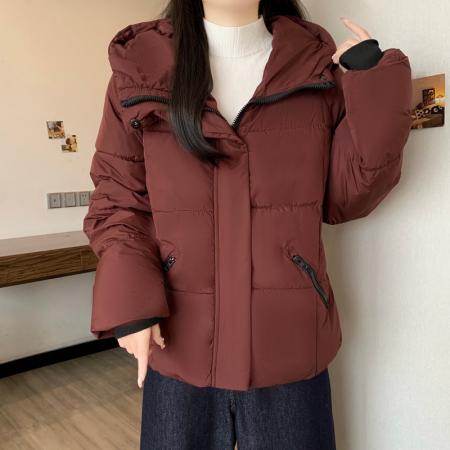 FA54160# 大码女冬季新款加厚保暖连帽棉服宽松显瘦气质棉衣棉袄外套 服裝批發女裝批發服飾貨源