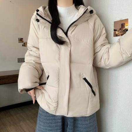 FA54160# 大码女冬季新款加厚保暖连帽棉服宽松显瘦气质棉衣棉袄外套 服裝批發女裝批發服飾貨源