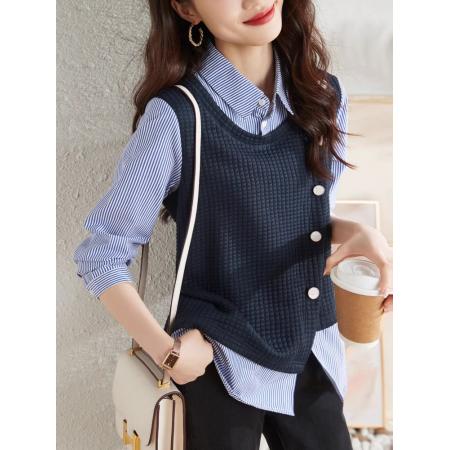 FA54276# 假两件拼接条...