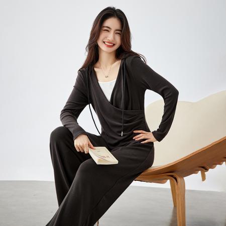 FA54334# 大码春季新款两件套休闲运动显瘦穿搭上衣女裤子微胖套装 服裝批發女裝批發服飾貨源