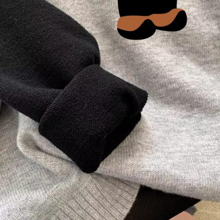 FA54409# 毛衣印花大码插肩袖秋冬新款宽松圆领针织男女同款  服裝批發女裝批發服飾貨源