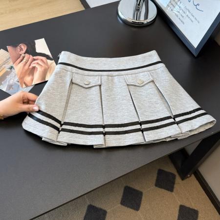 FA54415# 韩版学院风气质条纹高腰显瘦半身裙百褶裙防走光短裙A字裙女  服裝批發女裝批發服飾貨源