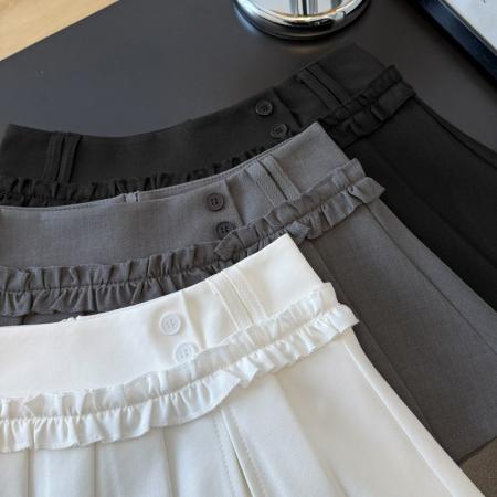 FA54417# 春夏学院风设计感高腰显瘦减龄百褶半身裙A字百搭裙子  服裝批發女裝批發服飾貨源