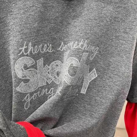 FA54435# 韩国春季新款字母印花拼接红色长袖假两件磨毛T恤女欧货上衣  服裝批發女裝批發服飾貨源