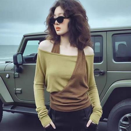 FA54451# 性感辣妹挂脖一字肩打底衫女内搭秋冬撞色拼接假两件露肩长袖上衣  服裝批發女裝批發服飾貨源