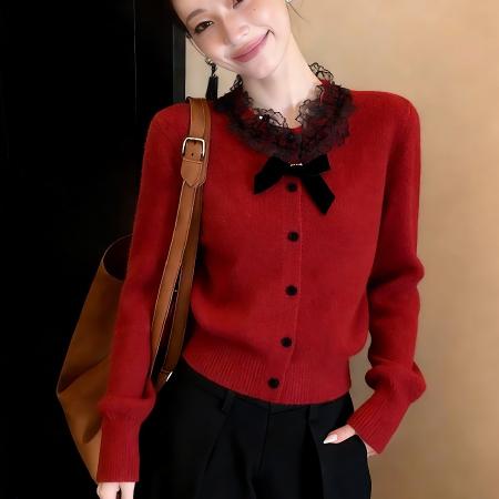 FA54513# 高级感设计感韩系百搭秋冬新款上衣长袖针织衫女毛衣  服裝批發女裝批發服飾貨源