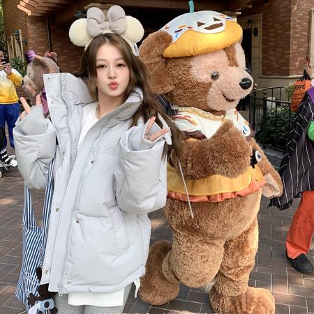 FA54598# AHY短款韩版加厚连帽宽松羽绒服女冬季小个子显瘦遮肉保暖外套  服裝批發女裝批發服飾貨源