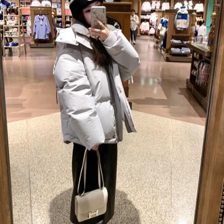 FA54598# AHY短款韩版加厚连帽宽松羽绒服女冬季小个子显瘦遮肉保暖外套  服裝批發女裝批發服飾貨源