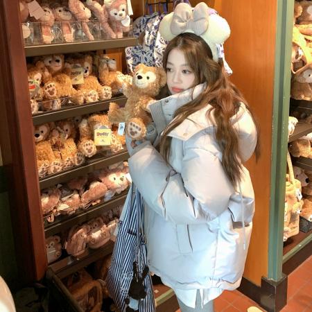 FA54598# AHY短款韩版加厚连帽宽松羽绒服女冬季小个子显瘦遮肉保暖外套  服裝批發女裝批發服飾貨源