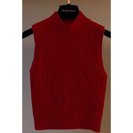 FA54637# 春夏新款高级感气质麻花半高领挂脖背心百搭上衣修身针织衫  服裝批發女裝批發服飾貨源