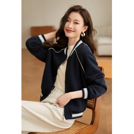 FA54651# 大码棒球服短外套女士秋冬季新款小个子夹克休闲百搭时尚上衣  服裝批發女裝批發服飾貨源