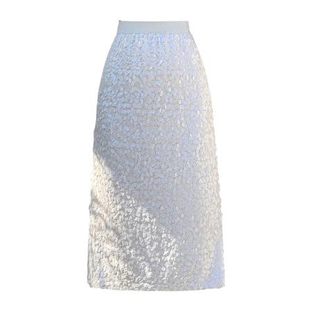 FA54676# 亮片闪闪半身裙后开叉包臀中裙女秋冬质感小众设计感派对裙  服裝批發女裝批發服飾貨源