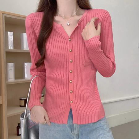 FA54700# 法式简约上衣女秋冬氛围时尚套头时尚内搭打底衫  服裝批發女裝批發服飾貨源