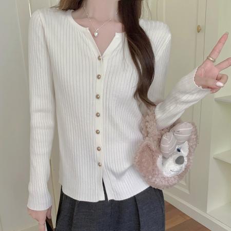 FA54700# 法式简约上衣女秋冬氛围时尚套头时尚内搭打底衫  服裝批發女裝批發服飾貨源