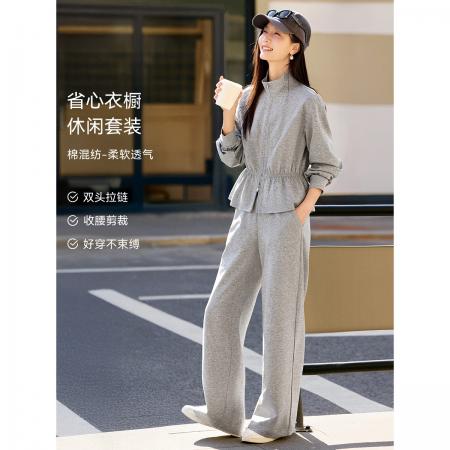 FA54732# 通勤百搭学院风卫衣套装女春季运动减龄穿搭一整套  服裝批發女裝批發服飾貨源