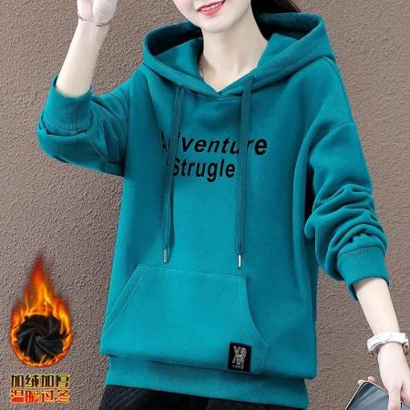 FA54753# 红色短款连帽卫衣女春秋冬新款爆款时尚洋气宽松上衣休闲服  服裝批發女裝批發服飾貨源