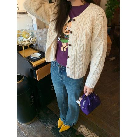 FA54793# 紫色打底衫女春秋内搭可外穿新款设计感长袖T恤显瘦  服裝批發女裝批發服飾貨源