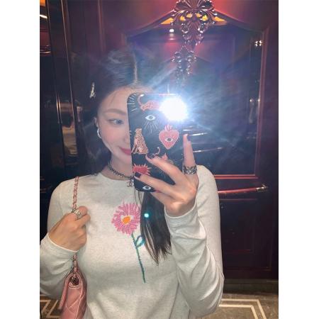 FA54795# 打底衫女秋冬内搭可外穿新款设计感浅灰色T恤长袖  服裝批發女裝批發服飾貨源