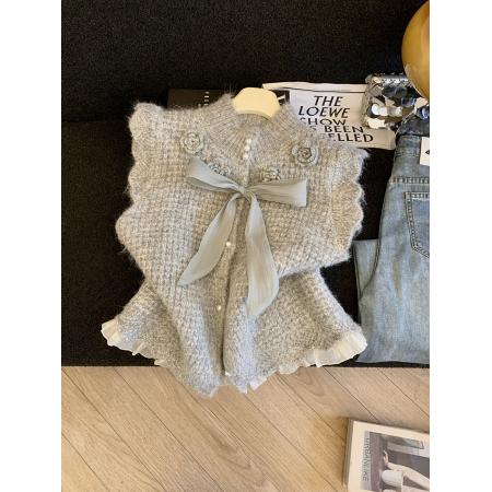 FA54856# 气质叠穿百搭马甲上衣女装春新款小众高级宽松坎肩马夹  服裝批發女裝批發服飾貨源