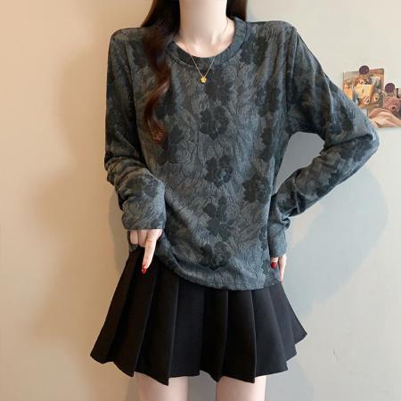 FA54874# 春季新款大码女装韩系时尚宽松显瘦百搭休闲慵懒T恤上衣  服裝批發女裝批發服飾貨源