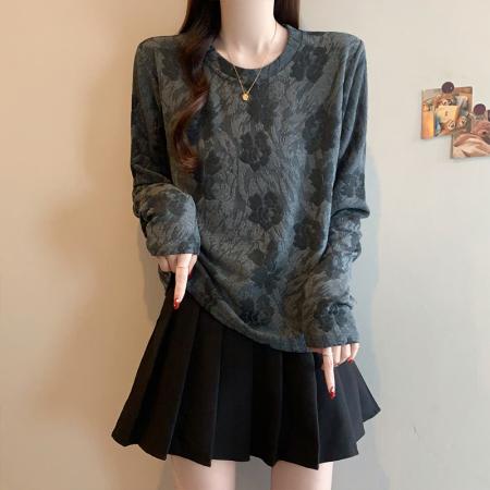 FA54874# 春季新款大码女装韩系时尚宽松显瘦百搭休闲慵懒T恤上衣  服裝批發女裝批發服飾貨源