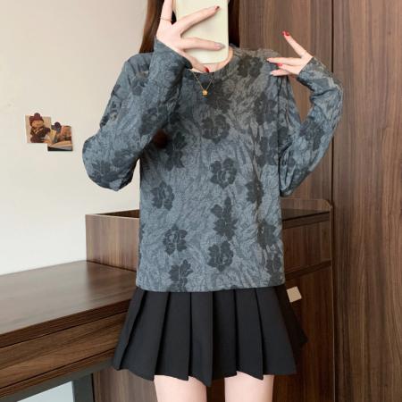 FA54874# 春季新款大码女装韩系时尚宽松显瘦百搭休闲慵懒T恤上衣  服裝批發女裝批發服飾貨源