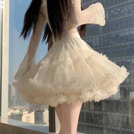 FA54906# 春夏新款纱裙蓬蓬公主短裙芭蕾蛋糕裙女半身裙防走光  服裝批發女裝批發服飾貨源