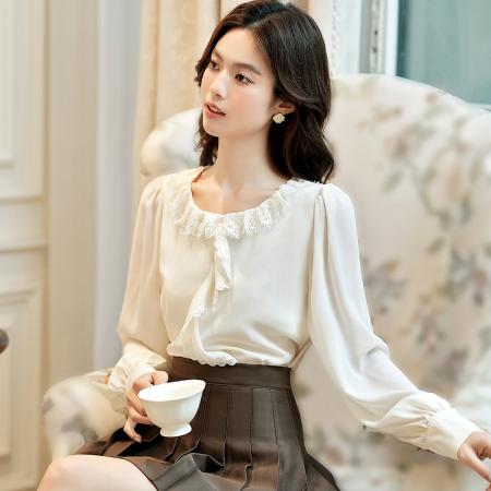 FA54974# 法式蕾丝拼接...