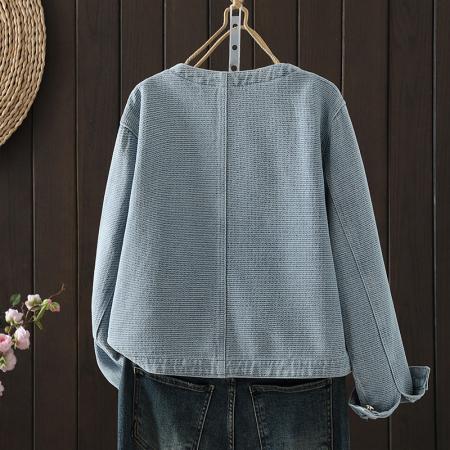 FA54984# 新款显瘦小香风牛仔外套女 服裝批發女裝批發服飾貨源