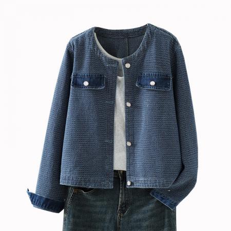 FA54984# 新款显瘦小香风牛仔外套女 服裝批發女裝批發服飾貨源