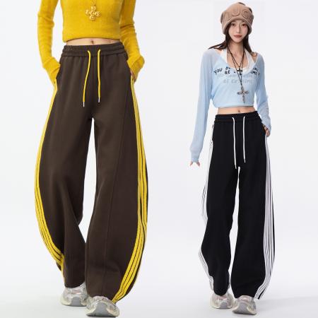 FA54991# 休闲裤女春新款韩系运动裤子巨好看宽松卫裤弯刀香蕉裤 服裝批發女裝批發服飾貨源