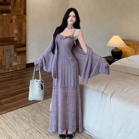 FA55031# 气质吊带缕空...