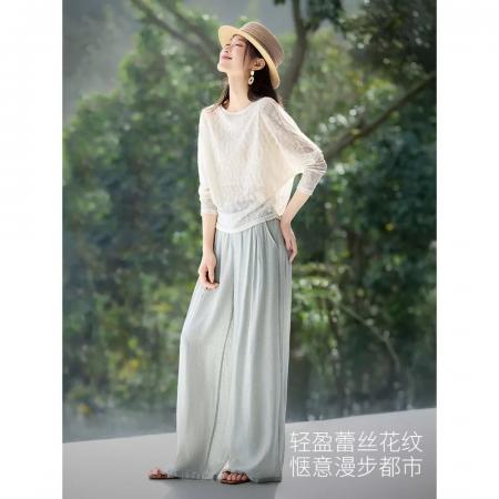 FA55036# 都市松弛感T恤春新款蝙蝠袖藏肉纸片人长袖T恤 服裝批發女裝批發服飾貨源